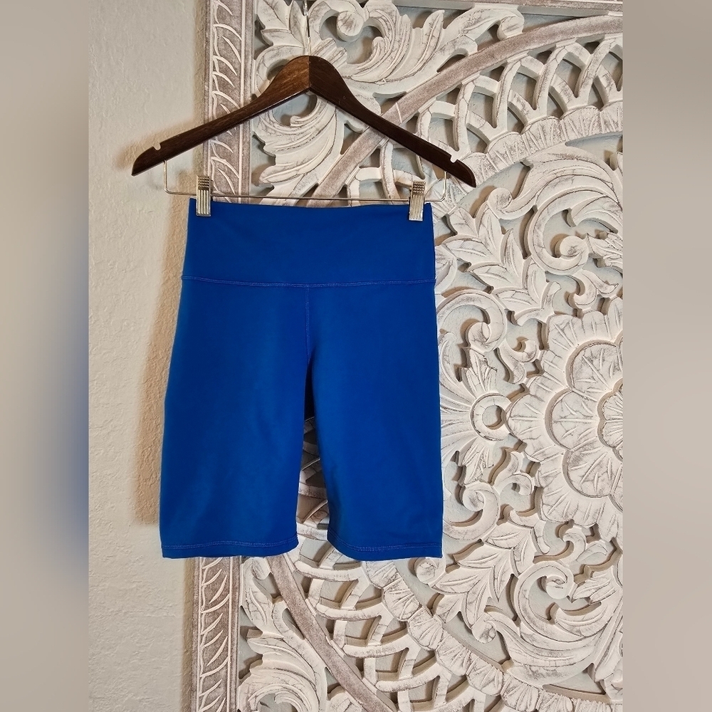 Fabletics Women's Royal Blue Compression Biker Shorts XS